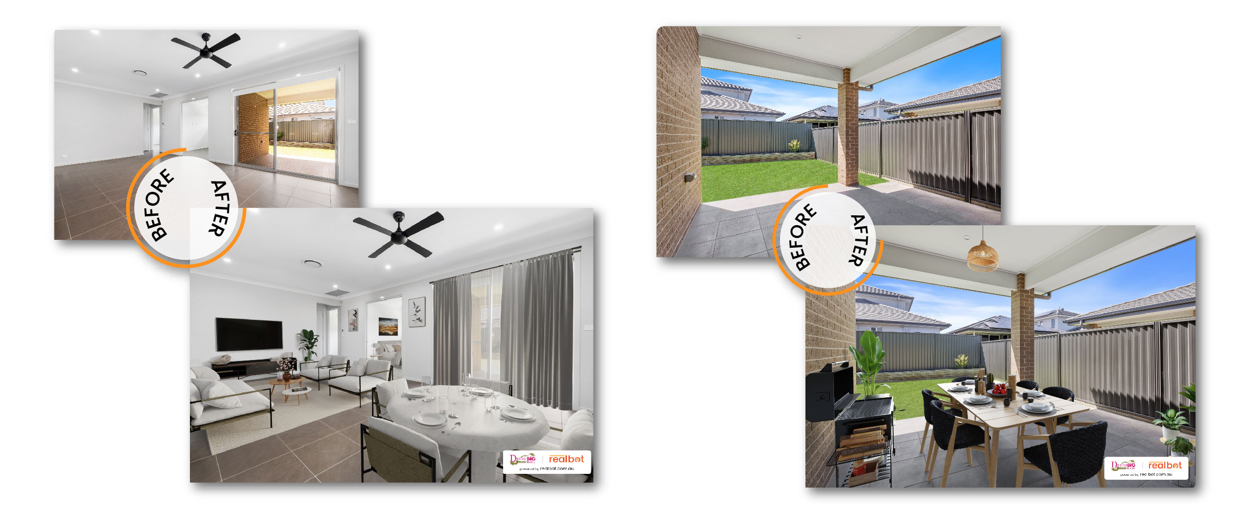 Virtual staging — before and after