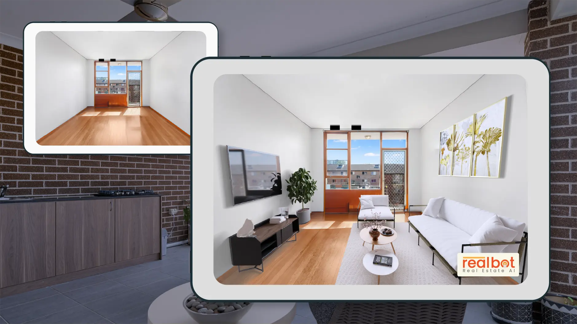 Virtual staging — before and after